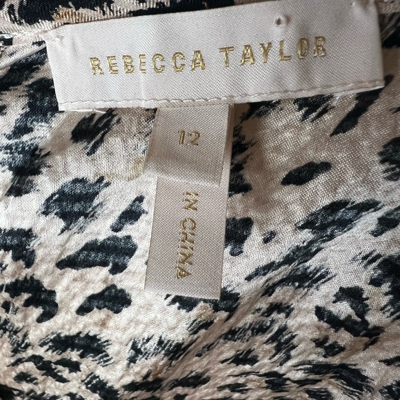 Rebecca Taylor Silk Leopard / Cheetah Print Dress - Size 12 - Picture 12 of 12